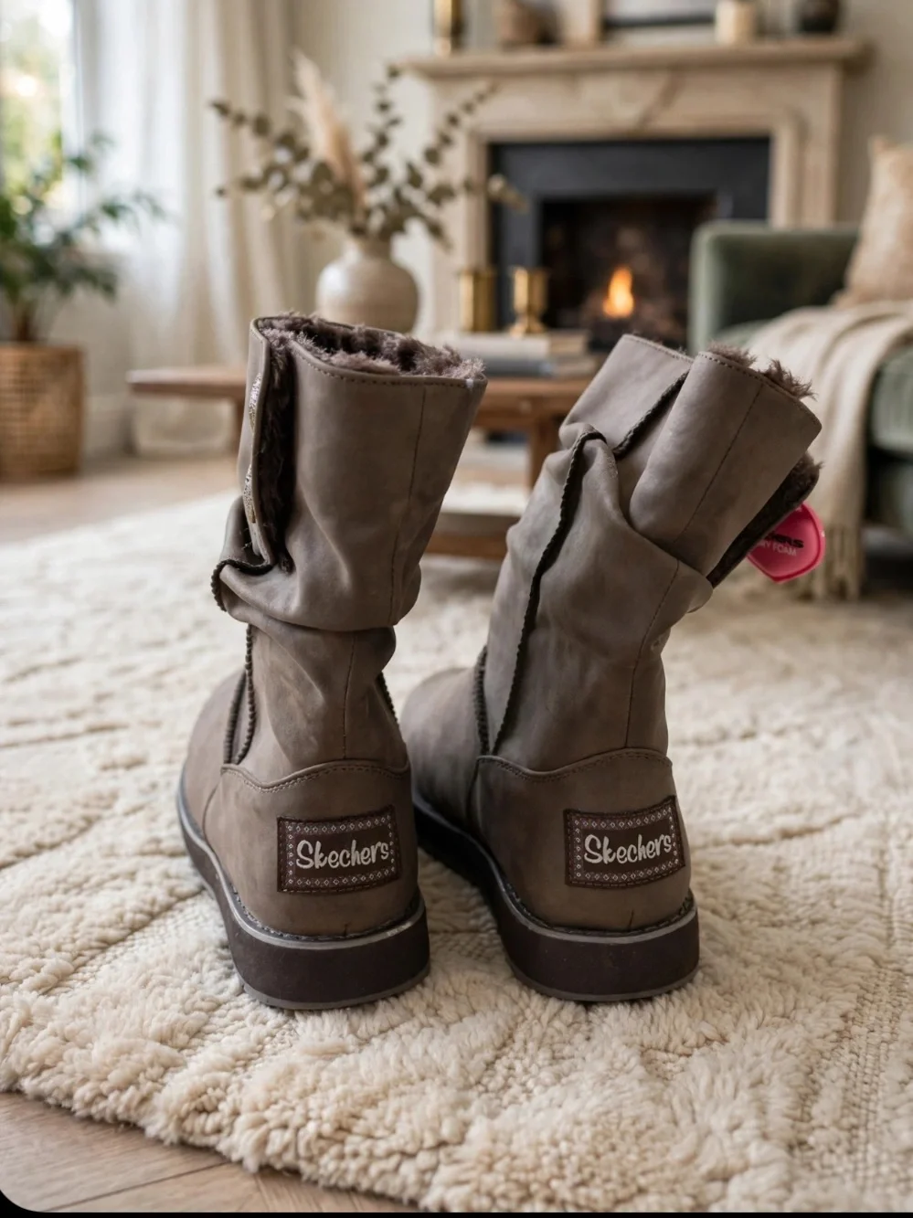 Skechers Women’s Keepsake Boots Faux-fur lined Memory Foam Size 6.5 NEW